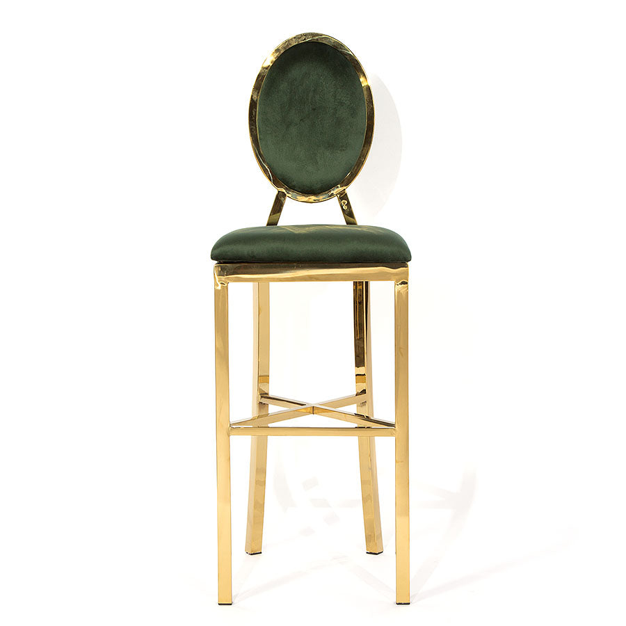 Marie Bar Stool Gold - Emerald Green