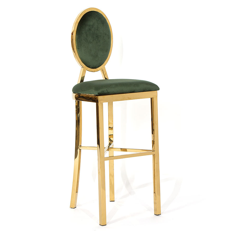 Marie Bar Stool Gold - Emerald Green
