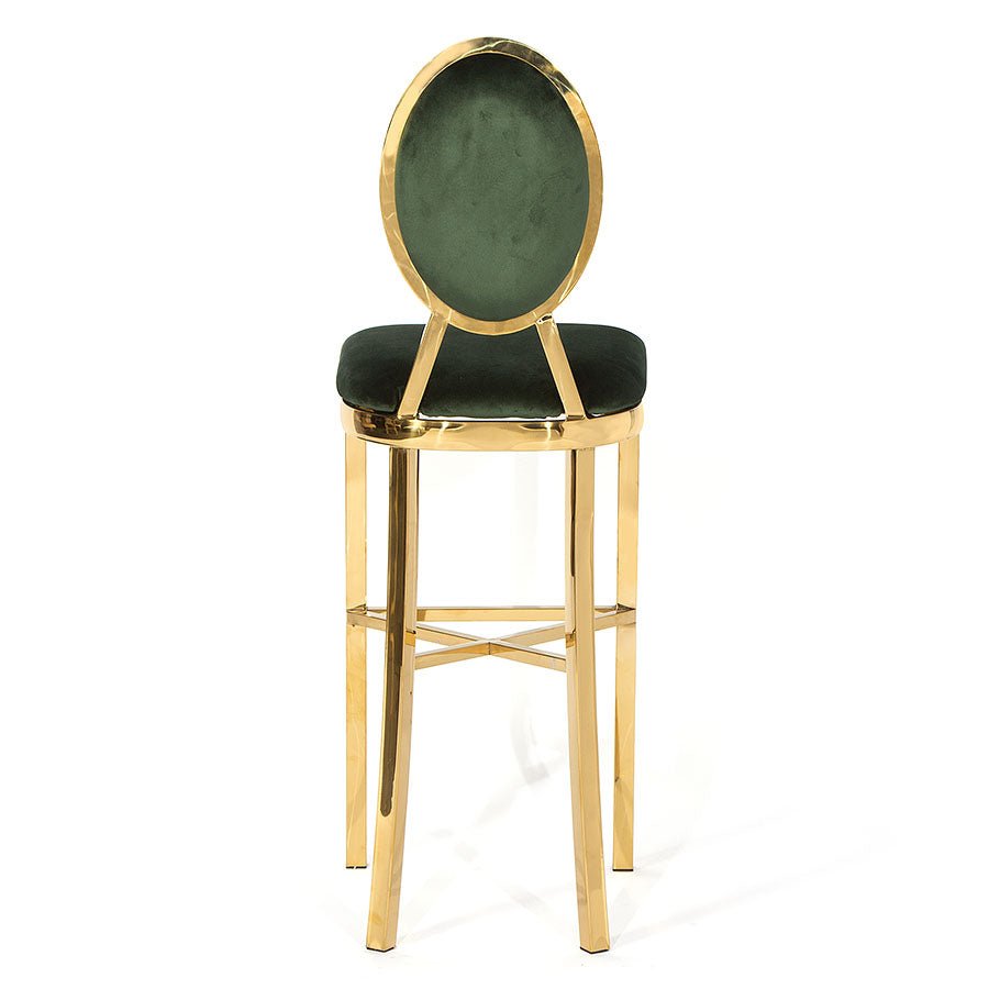 Marie Bar Stool Gold - Emerald Green
