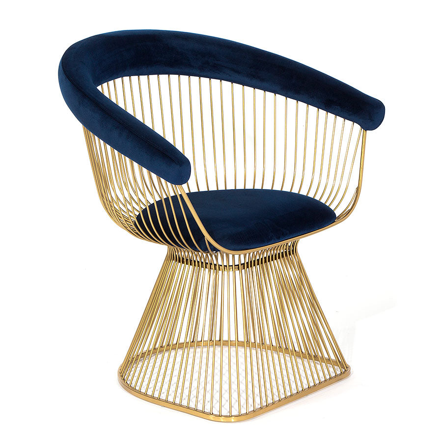 Nouveau Wire Chair Blue