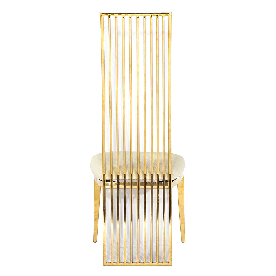 Aura Dining Chair Gold /Ivory