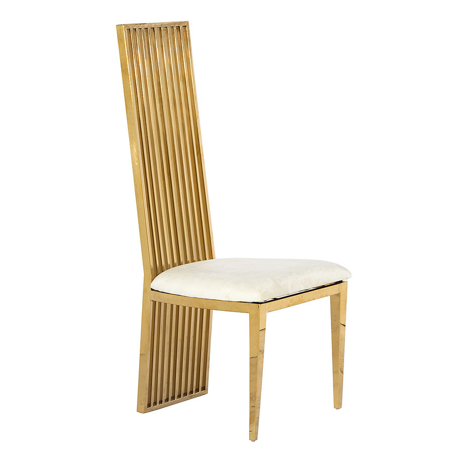 Aura Dining Chair Gold /Ivory