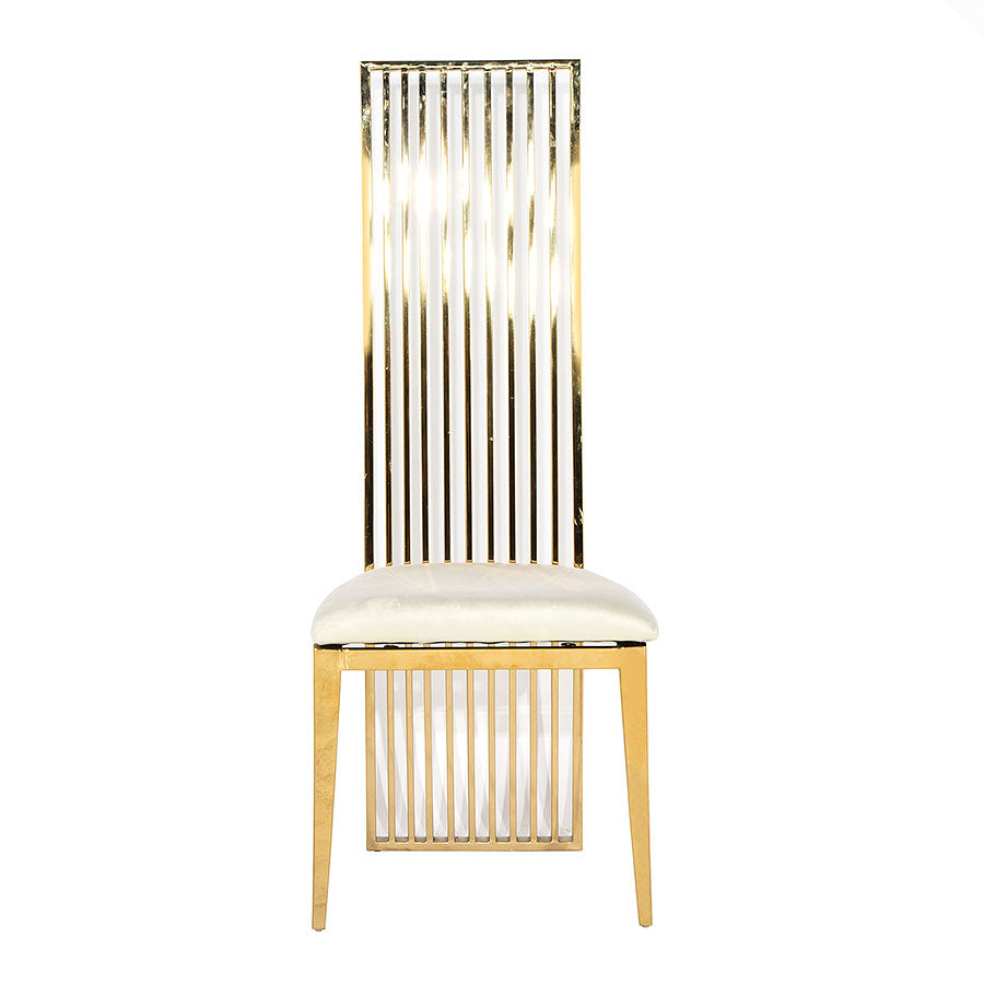 Aura Dining Chair Gold /Ivory