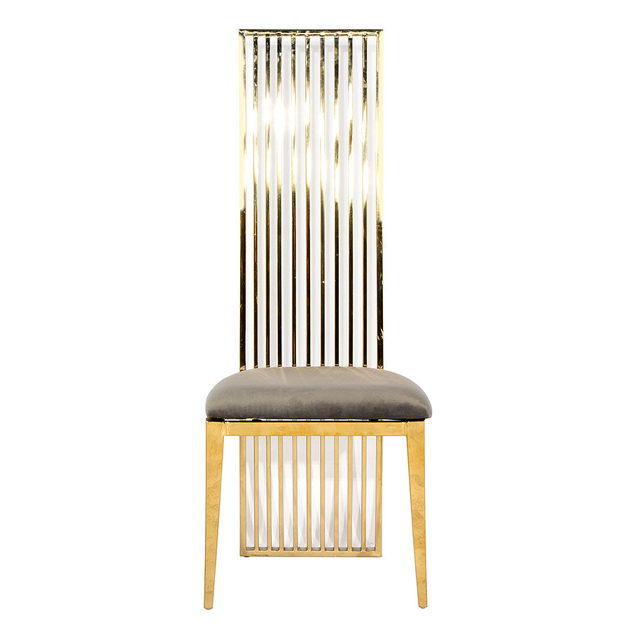 Aura Dining Chair Gold/Grey