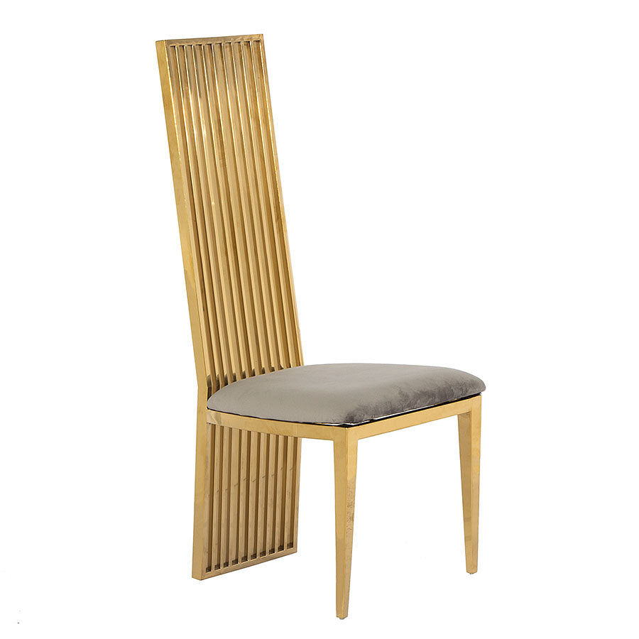 Aura Dining Chair Gold/Grey