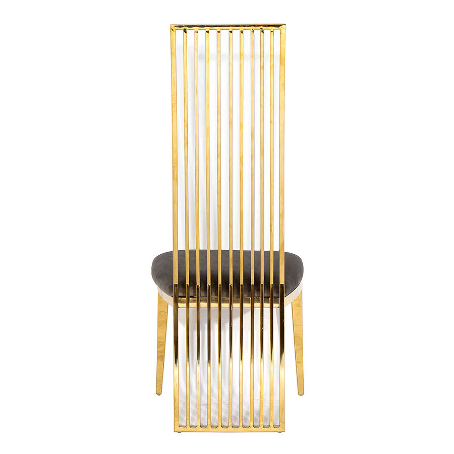 Aura Dining Chair Gold/Grey