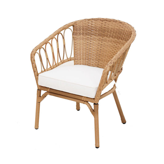 Willow Rattan Chair with Cushion