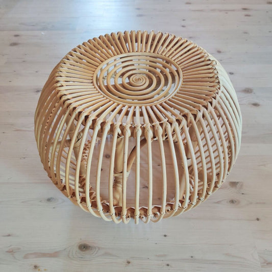 Rattan Swirl Ottoman