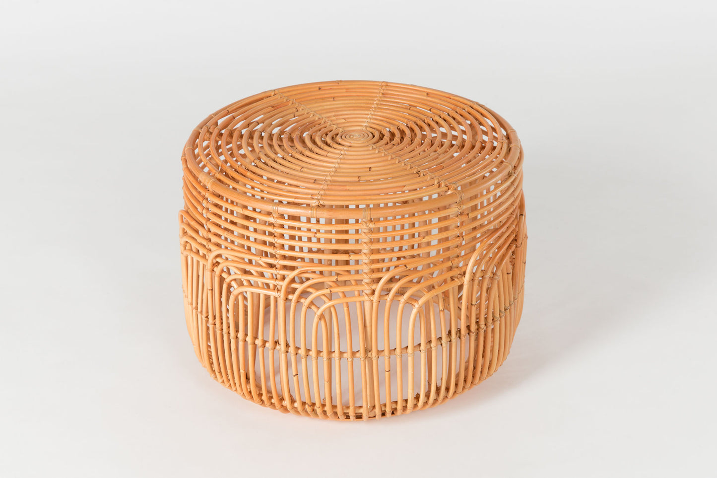 Rattan Cylinder Side Table/Ottoman