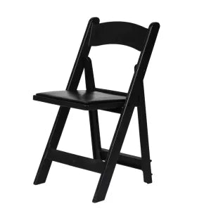 Black Resin Folding Chair