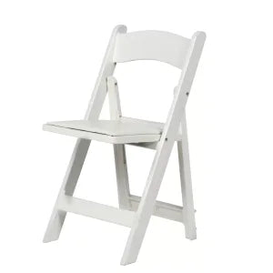 White Resin Folding Chair