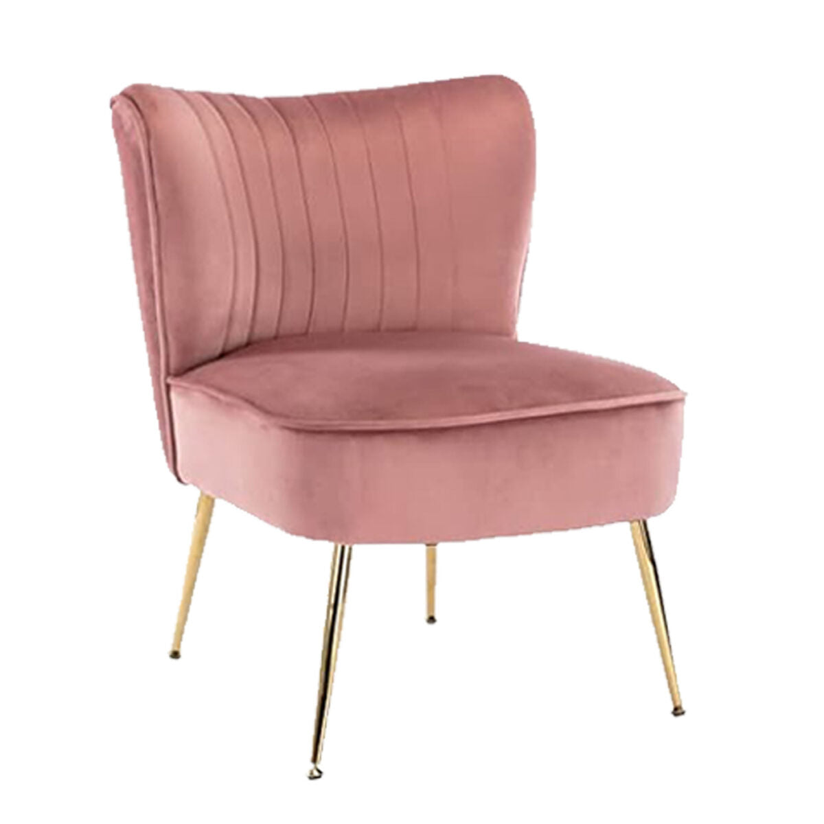 Rose Ribbed Velvet Chair