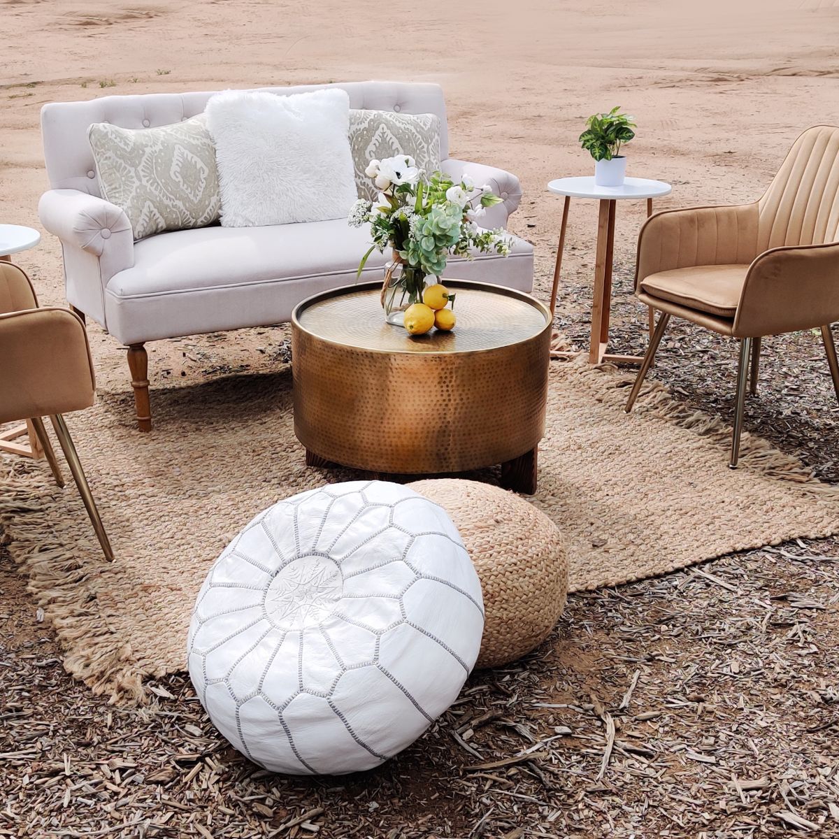 Caramel Velvet Chair