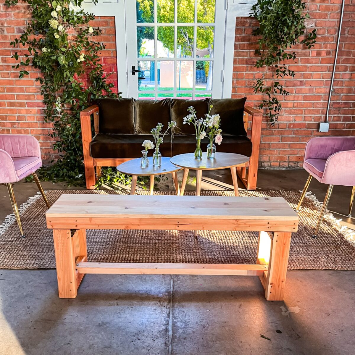 4' Honey Farm Style Bench