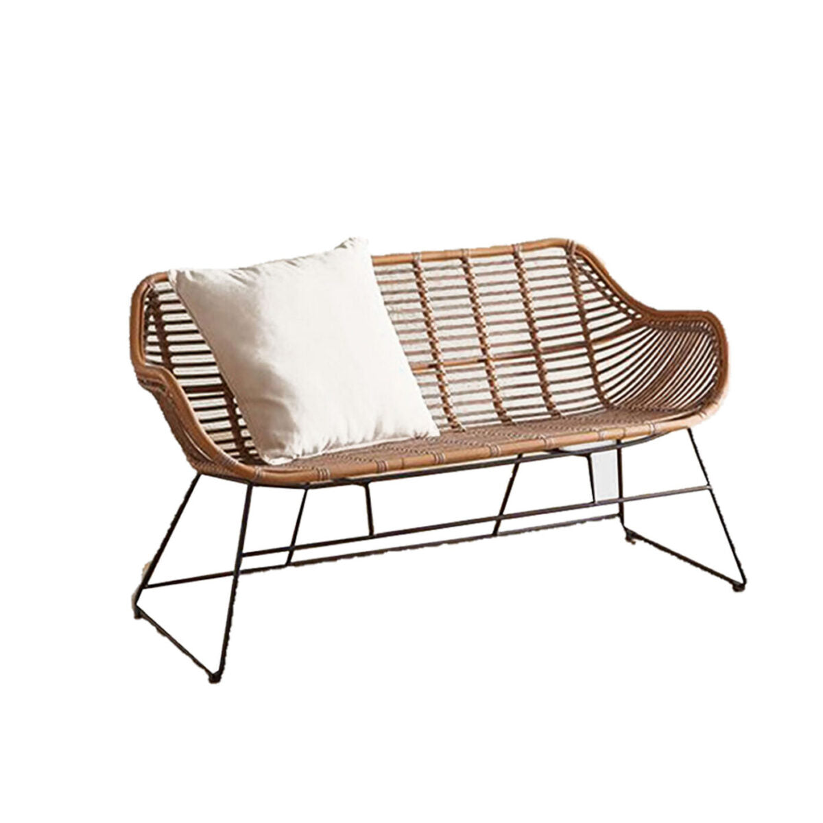Sand Rattan Settee
