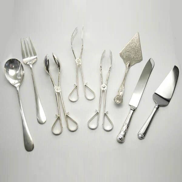 Silver Cake Knife & Server Set