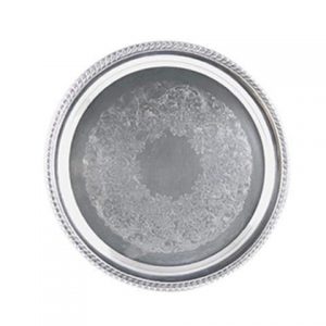 20" Round Silver Tray