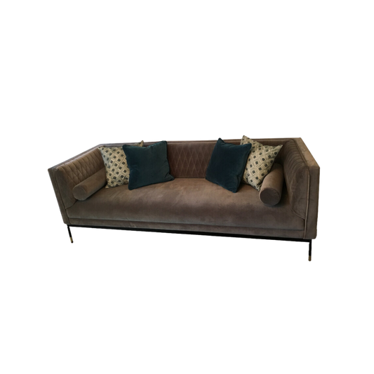 Sofa, Grey Velvet