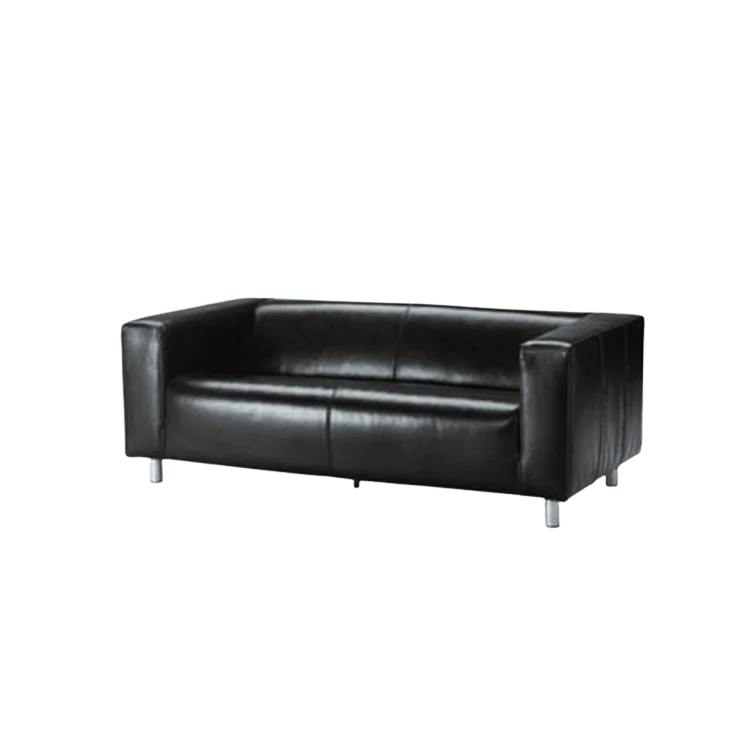 The Chaplin Split-Leather Black Sofa