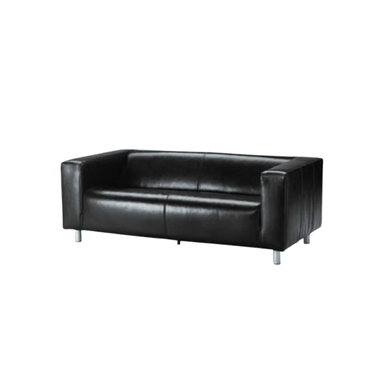 The Chaplin Split-Leather Black Sofa