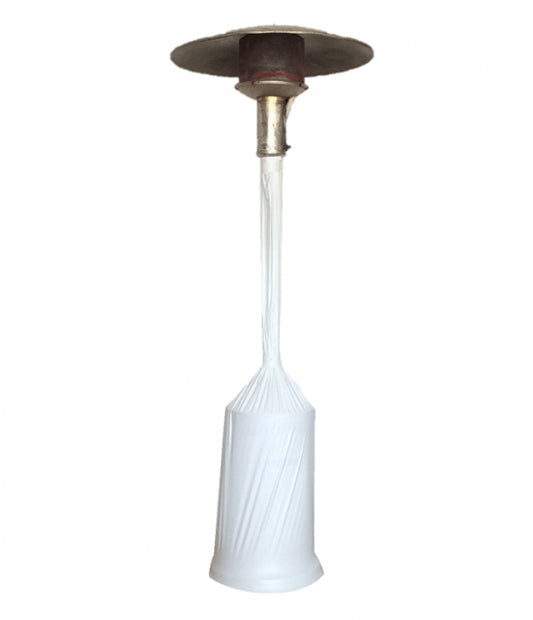 White Velon Wrapped Solar Flo Patio Heater