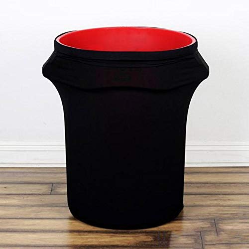Black Spandex w/Round Trash Can