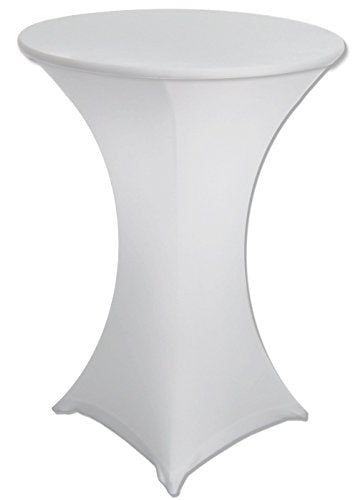 24 in. Round Spandex in White