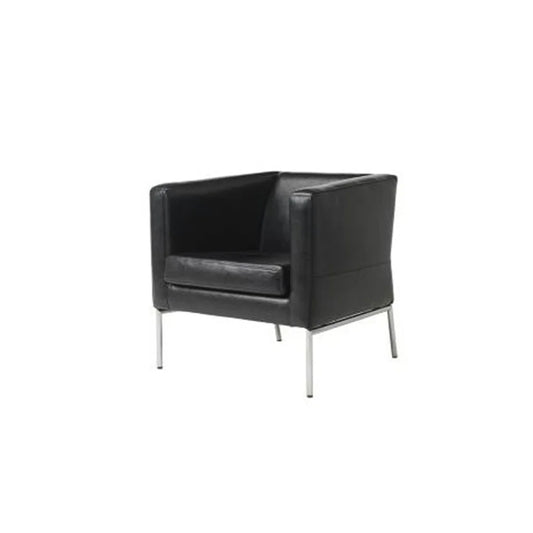 The Chaplin Split-Leather Black Arm Chair