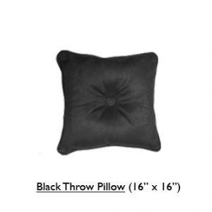 Black Throw Pillow