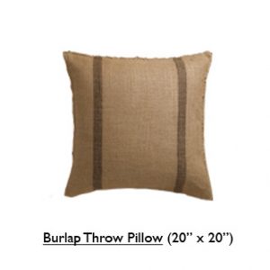 Burlap Throw Pillow