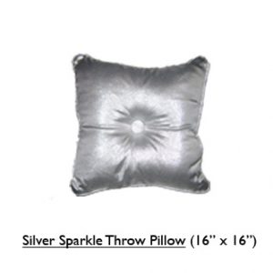 Silver Sparkle Throw Pillow