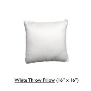 White Throw Pillow