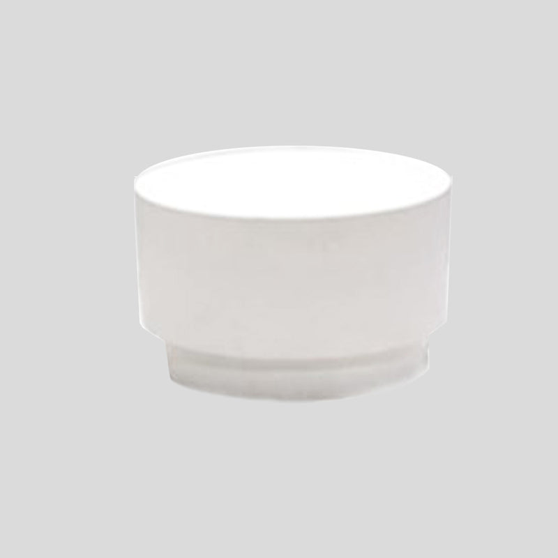 White Leather Oval Cocktail Table