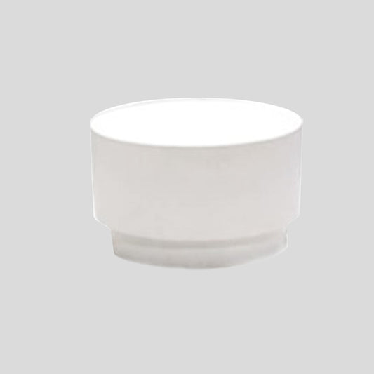 White Leather Oval Cocktail Table