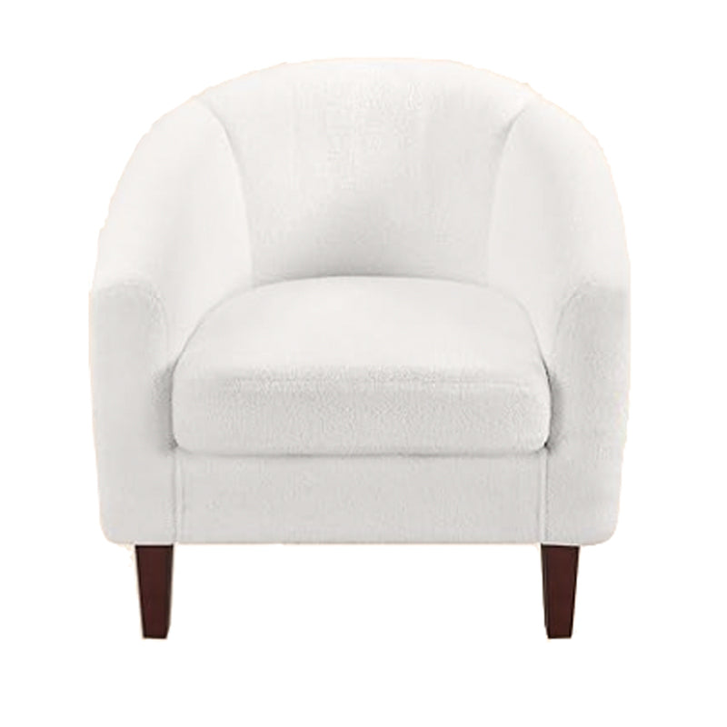 Barrel White Armchair
