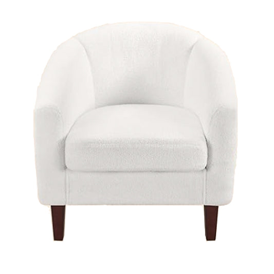 Barrel White Armchair