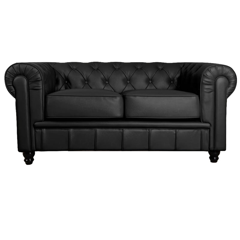 Black Chesterfield Club Sofa