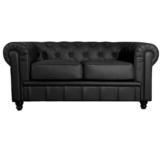 Black Chesterfield Club Sofa
