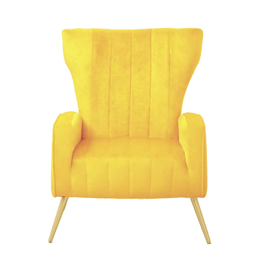 Canary Velvet Modern Tufted Chair