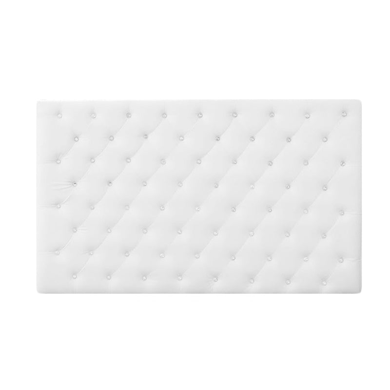 Diamond Tuck White Leather Bar