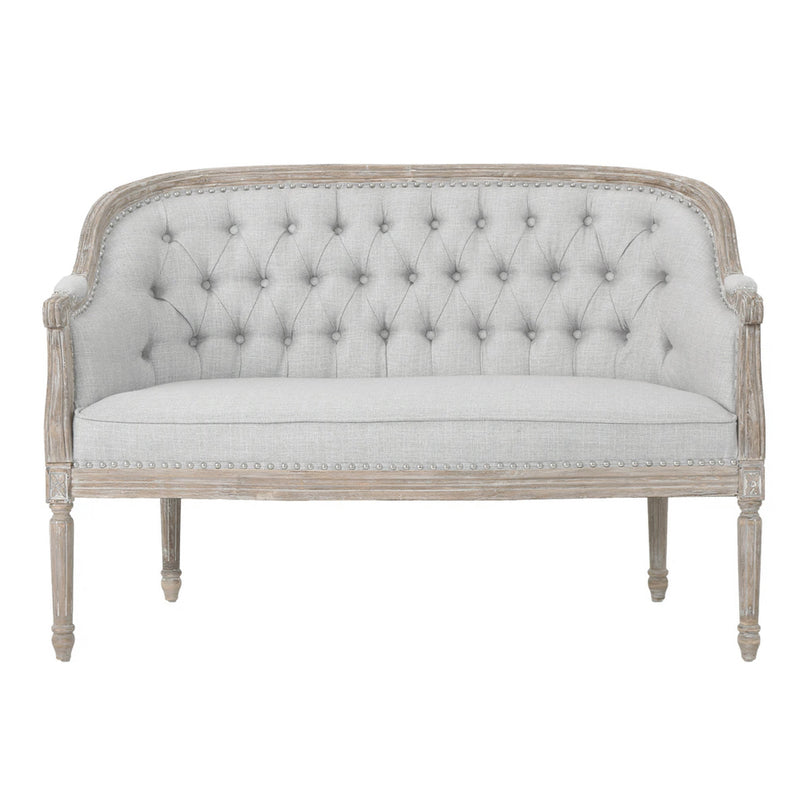 Faye Light Gray Loveseat