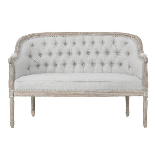 Faye Light Gray Loveseat
