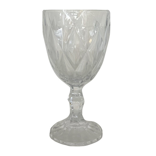 Clear Diamond Goblet