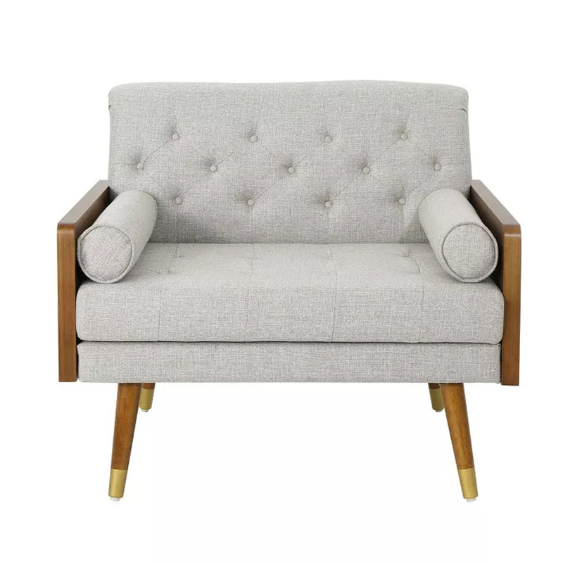 Greta Modern Tufted Light Gray Chair