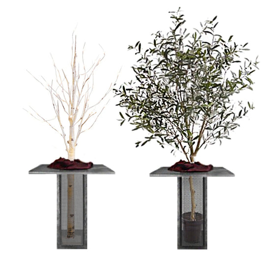 Iron Mesh High Boy Table