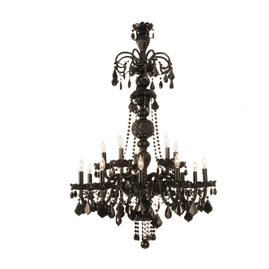Jet Black 15 Light Chandelier