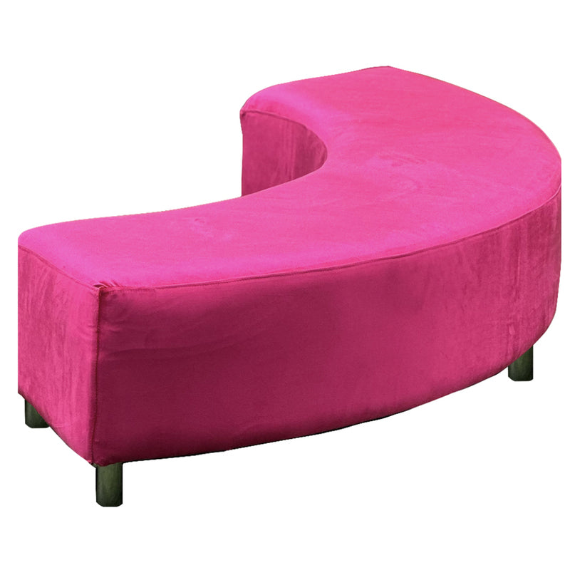 Hot Pink Las Vegas Curved Bench