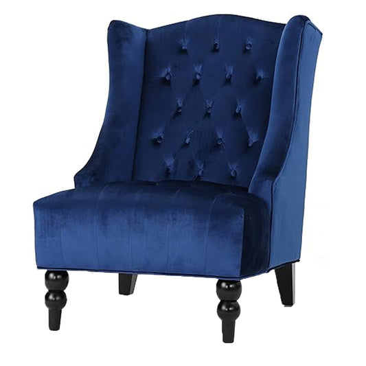 Midnight Blue Velvet Armchair