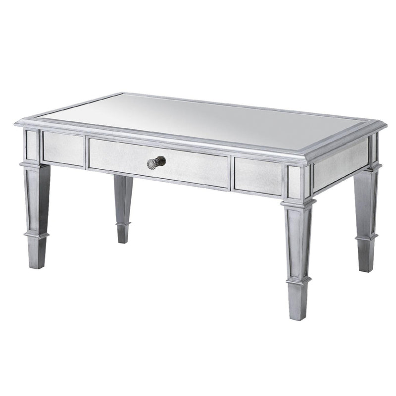 Mirrored Coffee Table with Drawer