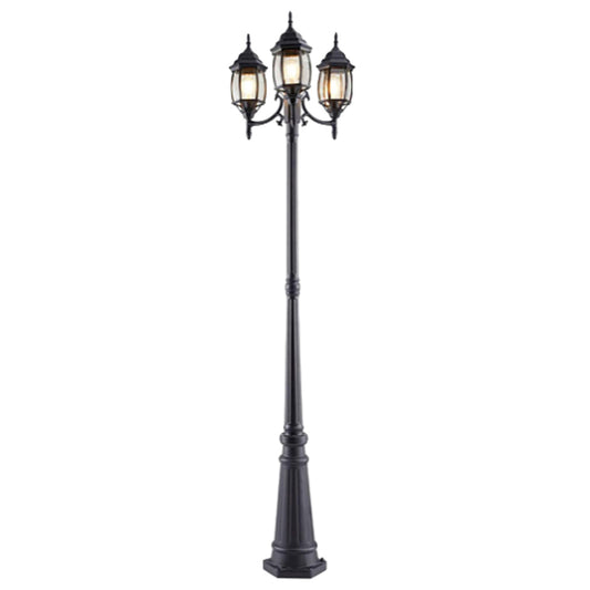 Black 3 Light Lamp Post